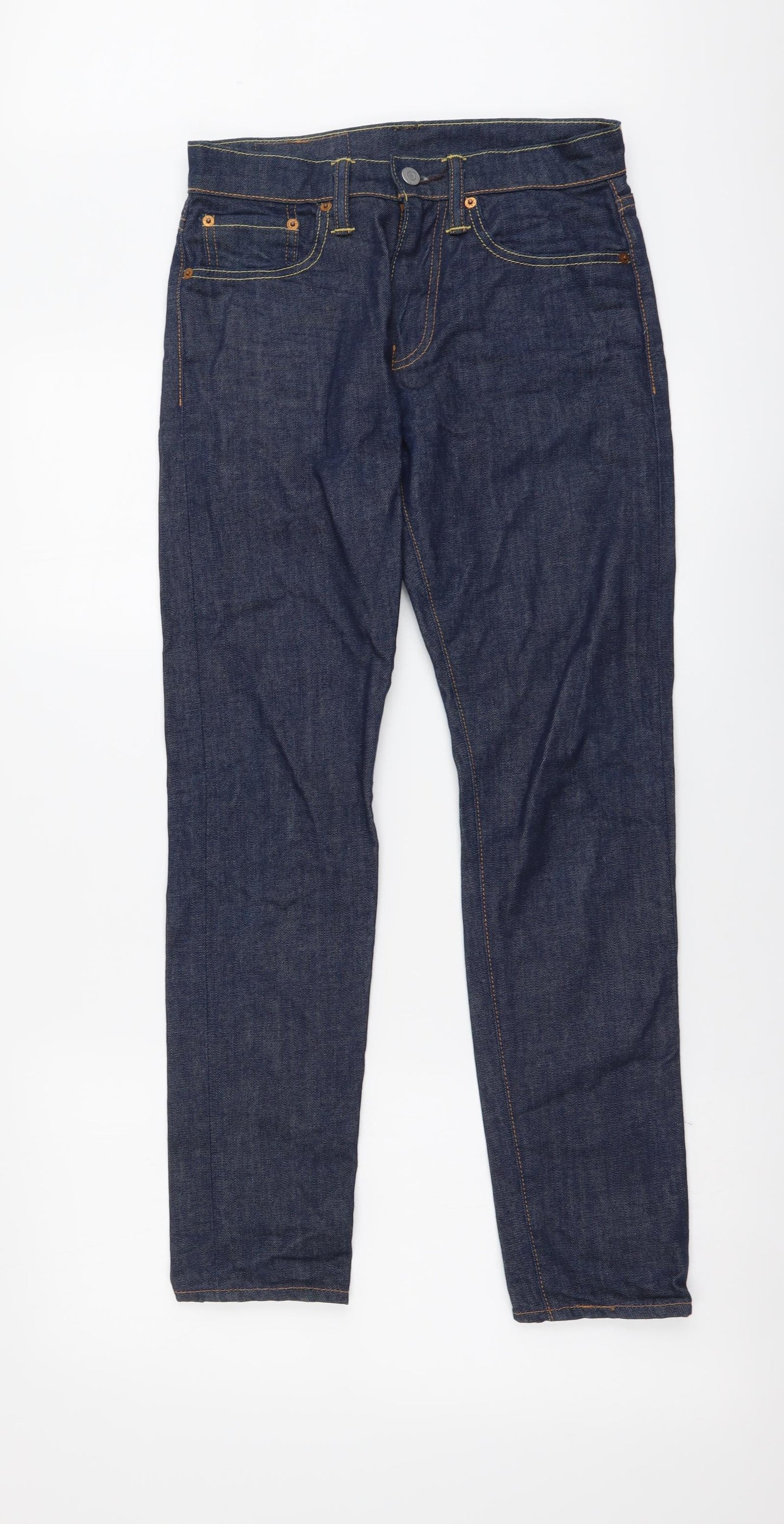 Levi's Womens Blue Cotton Skinny Jeans Size 27 in L30 in Regular Button
