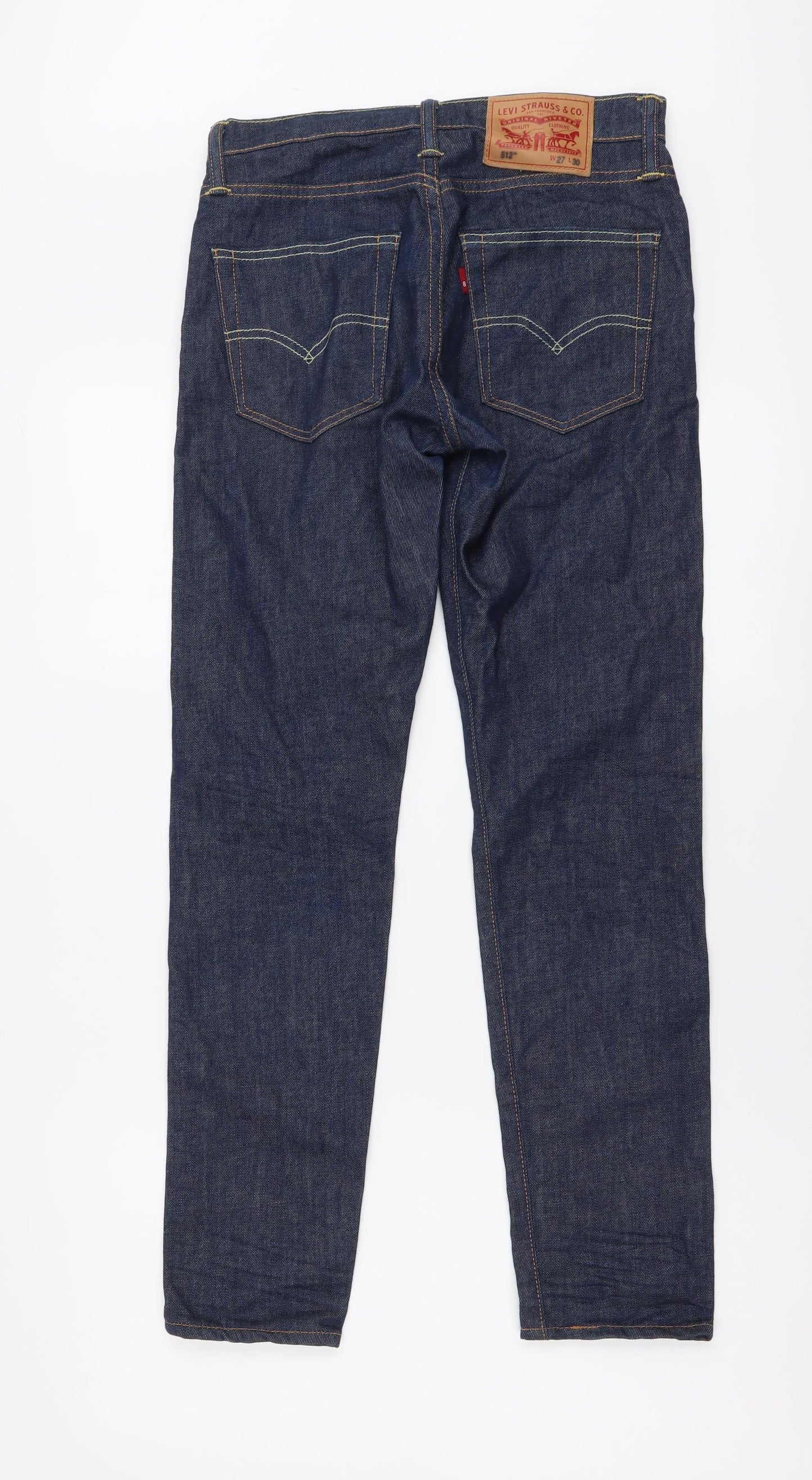 Levi's Womens Blue Cotton Skinny Jeans Size 27 in L30 in Regular Button