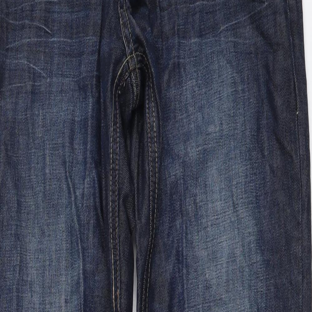 NEXT Mens Blue Cotton Skinny Jeans Size 30 in L30 in Regular Button