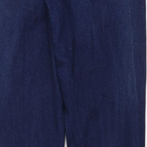 Denim & Co. Womens Blue Cotton Skinny Jeans Size 12 L27 in Regular Button