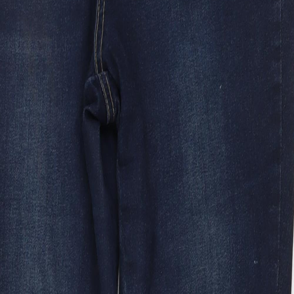 TU Womens Blue Cotton Skinny Jeans Size 12 L28 in Regular Button