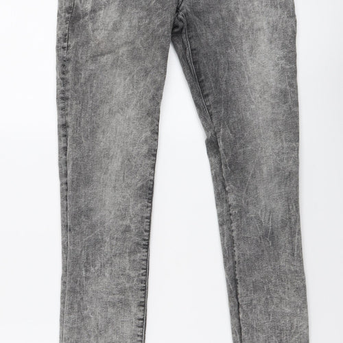 Gap Girls Grey Cotton Skinny Jeans Size 10-11 Years Regular Button