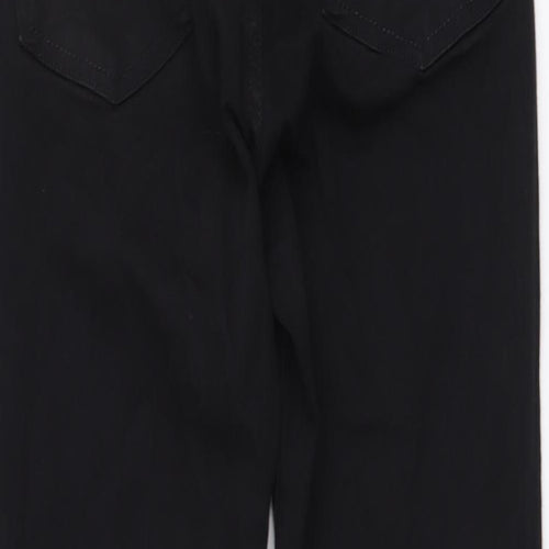 Topshop Womens Black Cotton Skinny Jeans Size 28 in L30 in Regular Button