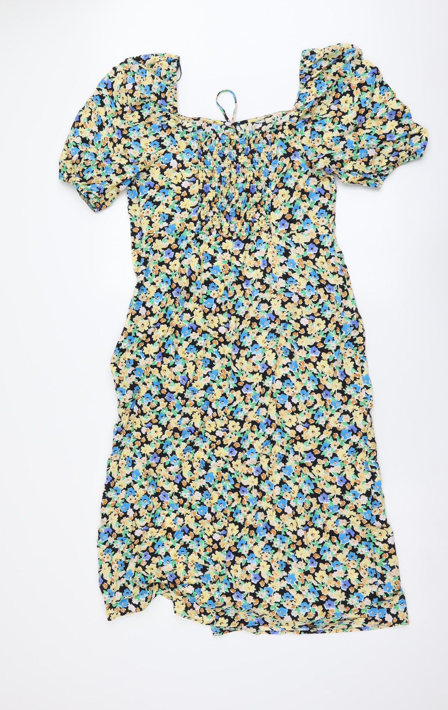 Marks and Spencer Womens Multicoloured Floral Viscose A-Line Size 12 Sweetheart Pullover