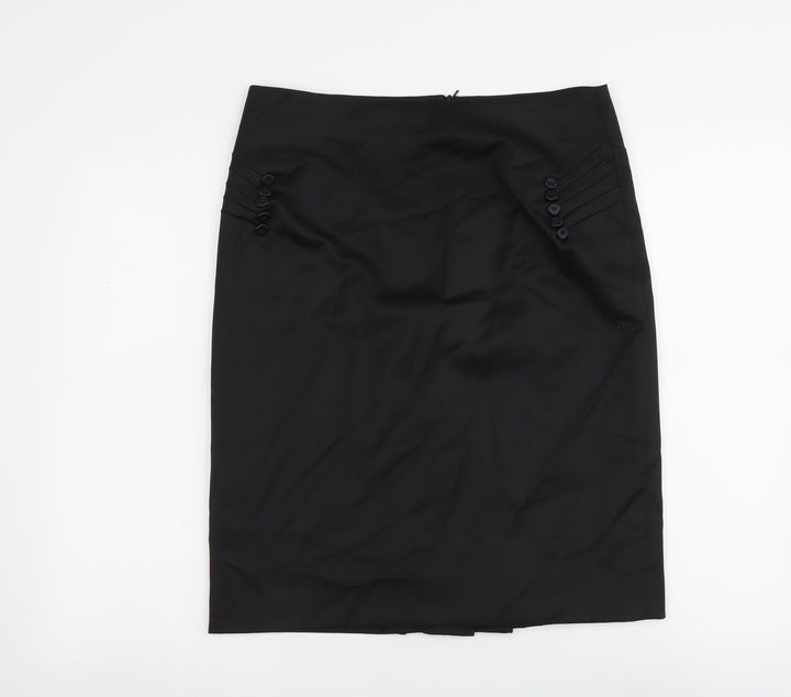 Principles Womens Black Polyester A-Line Set Size 14 Zip