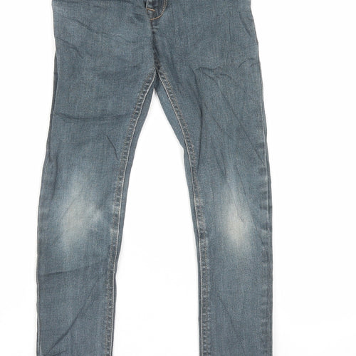 NEXT Boys Blue Cotton Skinny Jeans Size 8 Years Regular Button