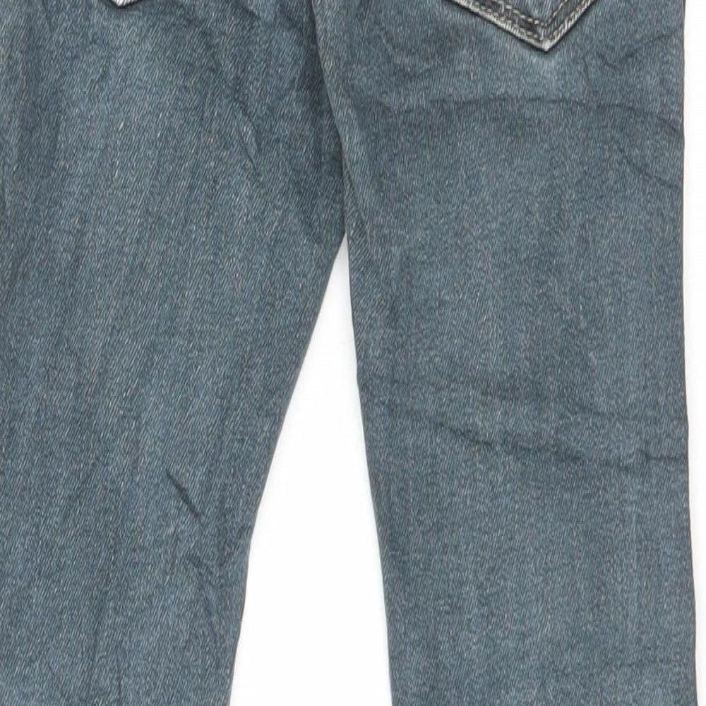NEXT Boys Blue Cotton Skinny Jeans Size 8 Years Regular Button