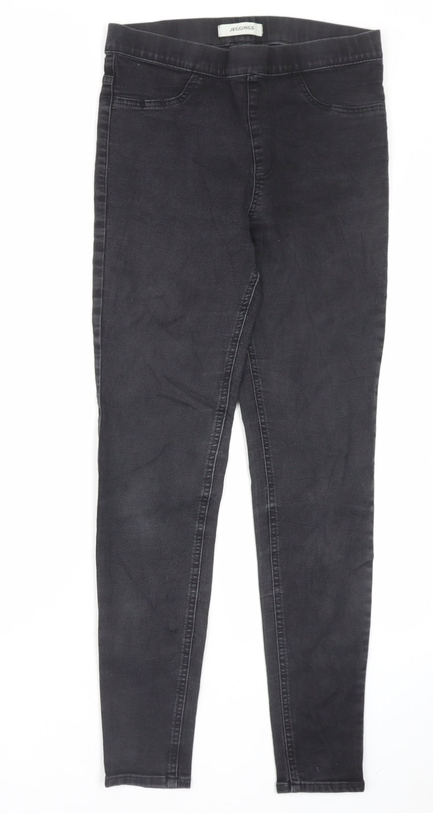 Marks and Spencer Womens Black Cotton Jegging Trousers Size 10 L27 in Regular