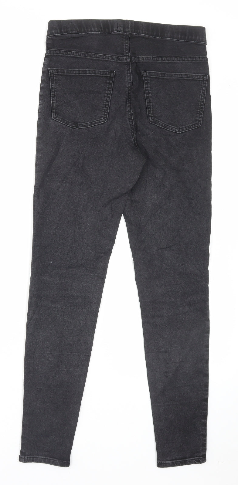 Marks and Spencer Womens Black Cotton Jegging Trousers Size 10 L27 in Regular