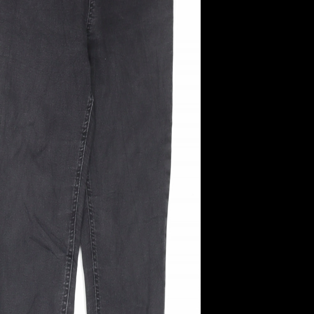 Marks and Spencer Womens Black Cotton Jegging Trousers Size 10 L27 in Regular
