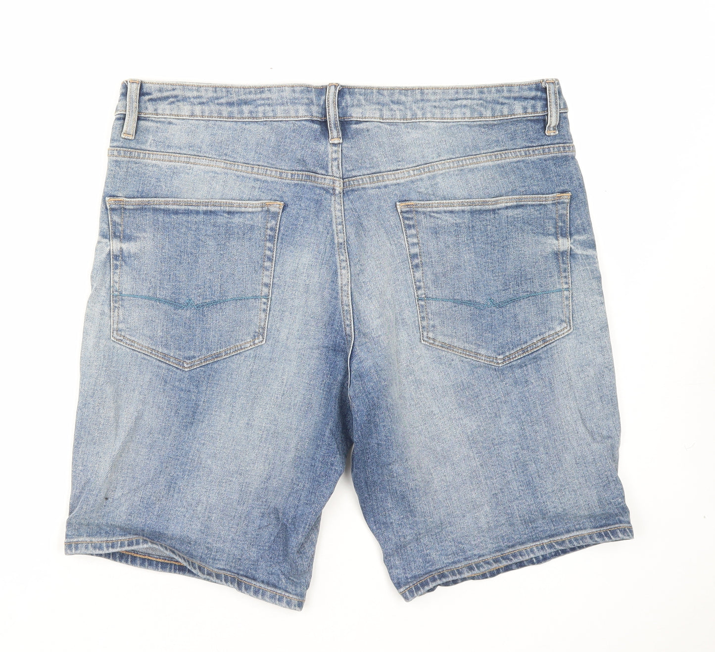 ASOS Mens Blue Cotton Bermuda Shorts Size 36 in L9 in Regular Button