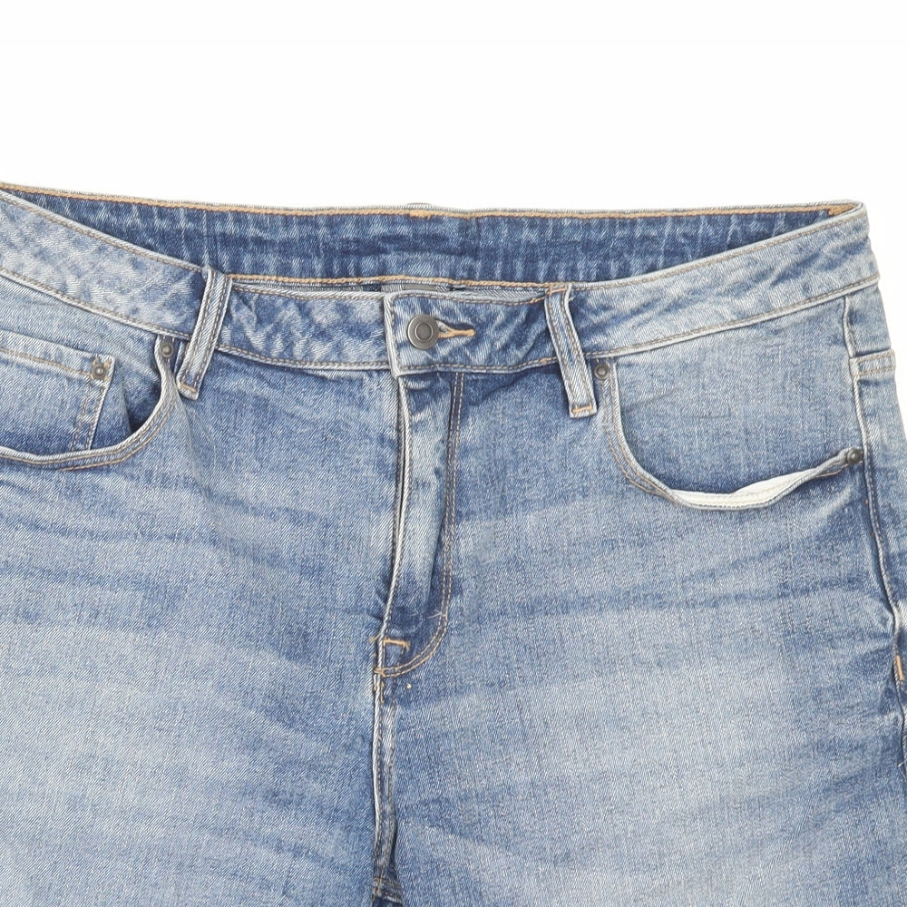 ASOS Mens Blue Cotton Bermuda Shorts Size 36 in L9 in Regular Button