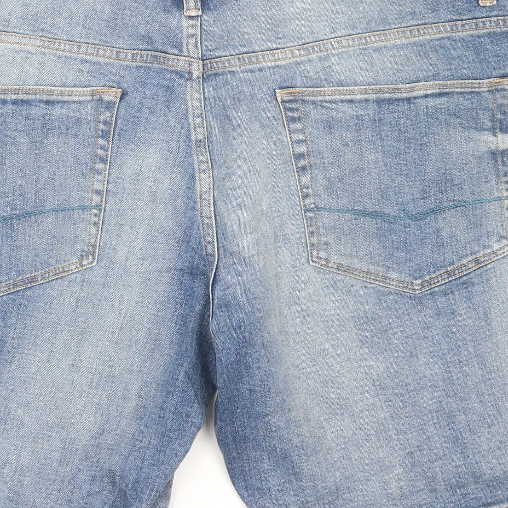 ASOS Mens Blue Cotton Bermuda Shorts Size 36 in L9 in Regular Button