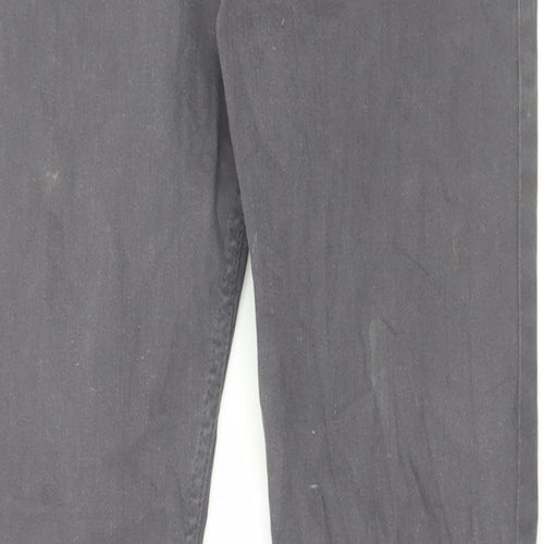 H&M Womens Grey Cotton Skinny Jeans Size 30 in L30 in Regular Button