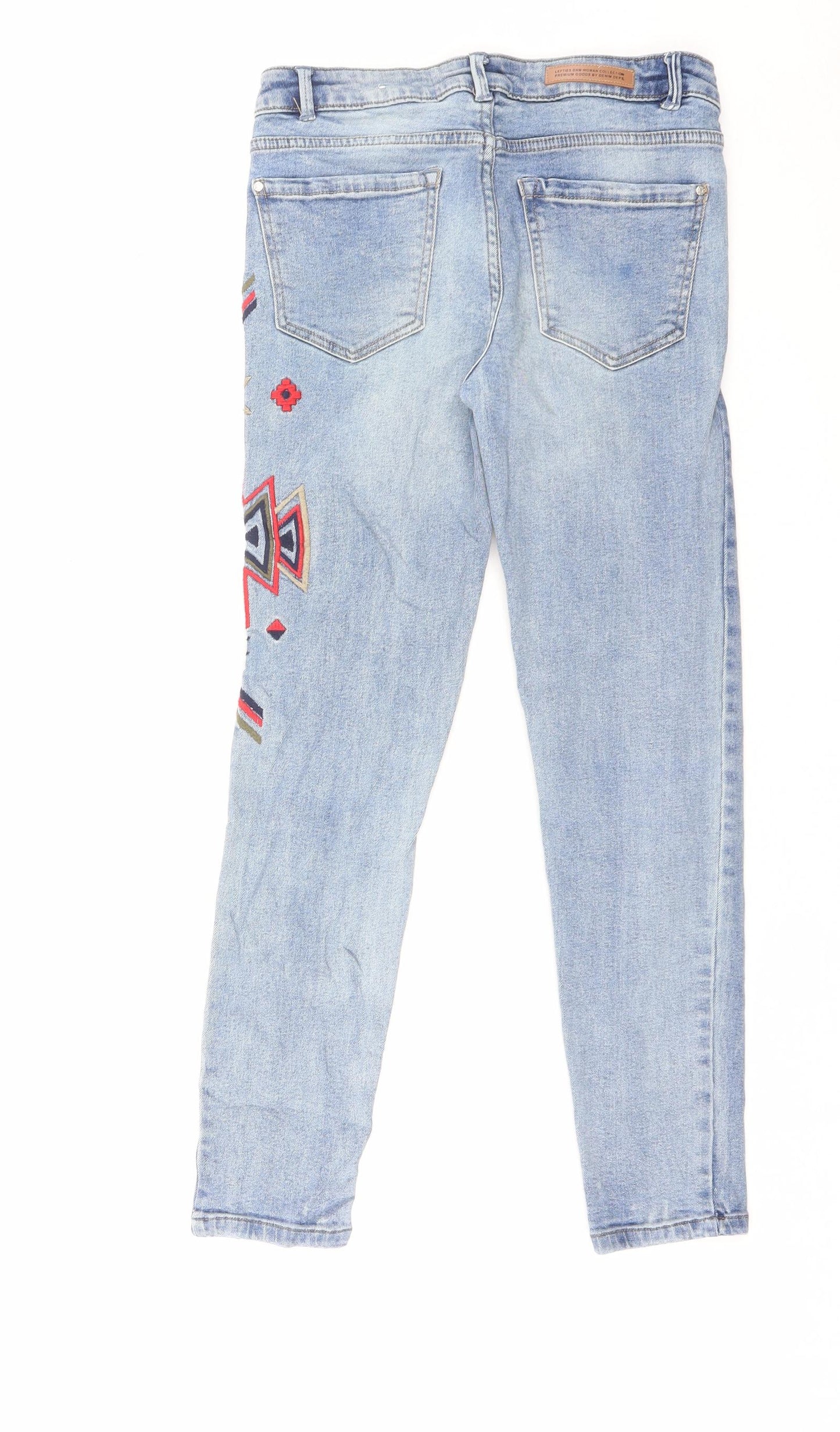 LFT Denim Womens Blue Cotton Skinny Jeans Size 26 in L25 in Regular Button