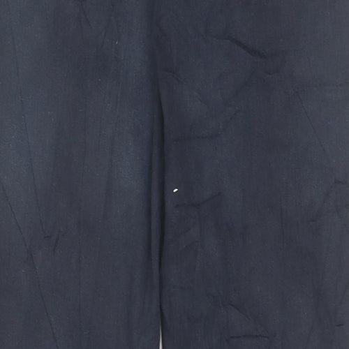 Marks and Spencer Womens Blue Cotton Straight Jeans Size 12 L29 in Regular Button