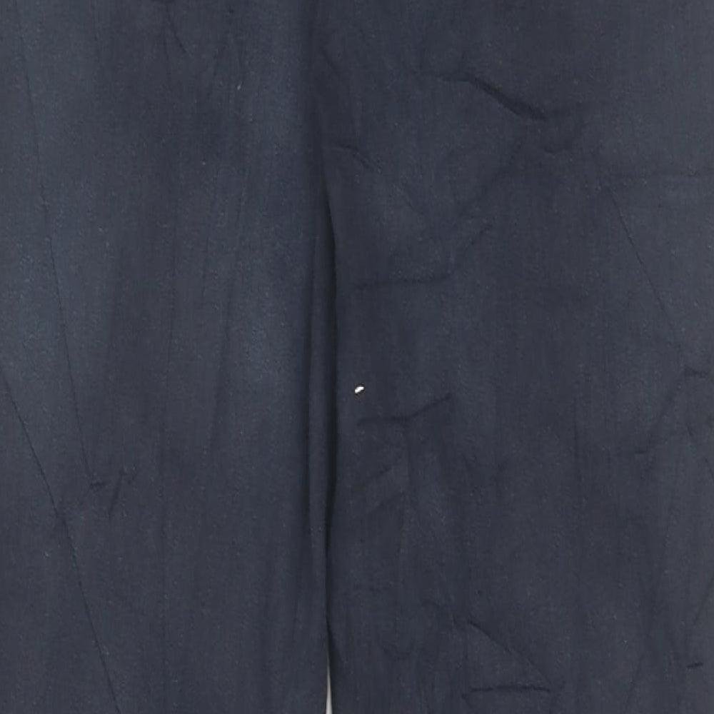 Marks and Spencer Womens Blue Cotton Straight Jeans Size 12 L29 in Regular Button