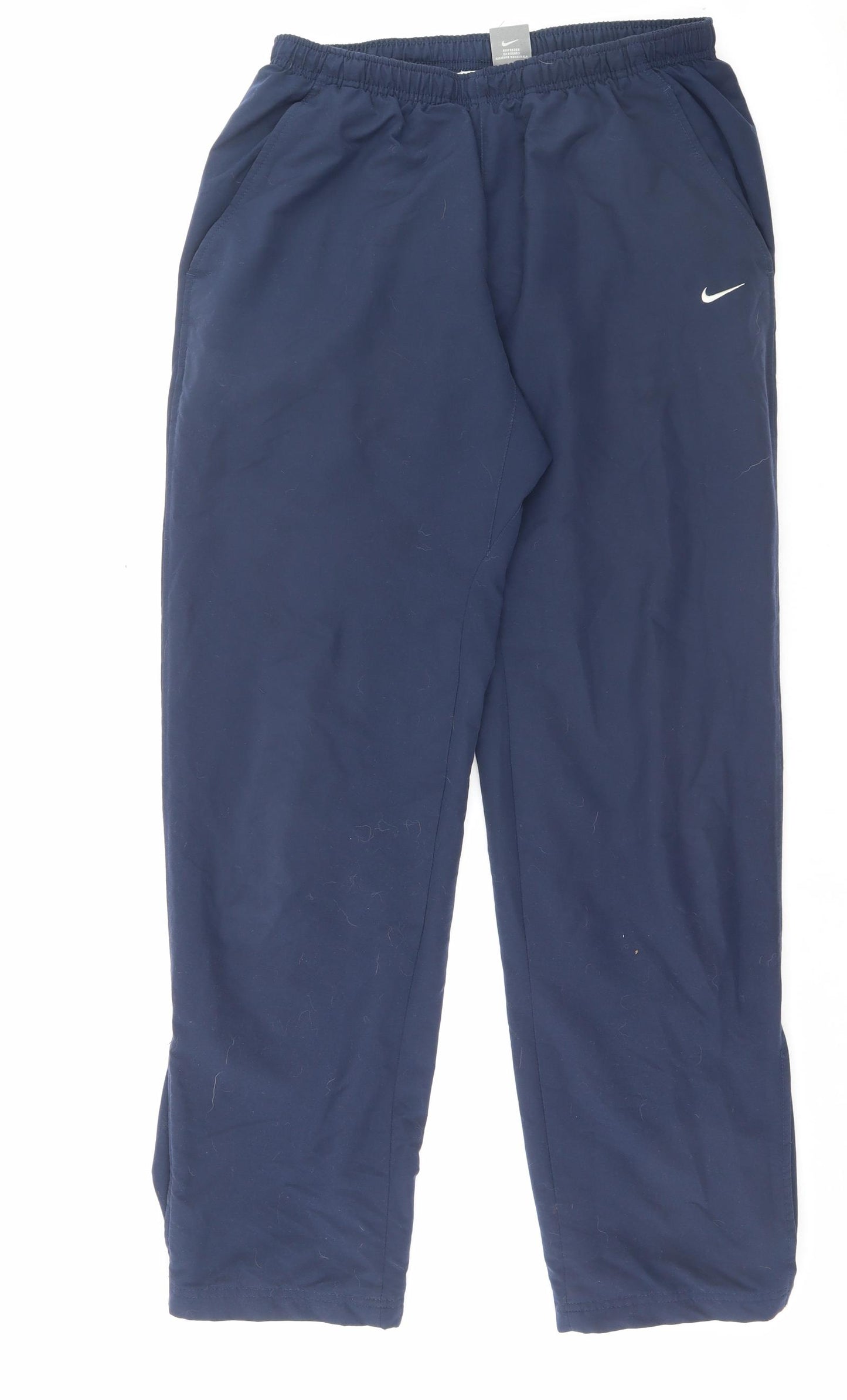 Nike Mens Blue Polyester Jogger Trousers Size L L32 in Regular Drawstring