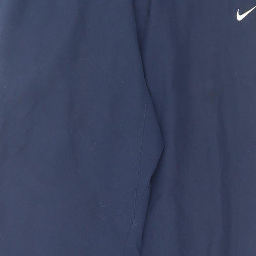 Nike Mens Blue Polyester Jogger Trousers Size L L32 in Regular Drawstring
