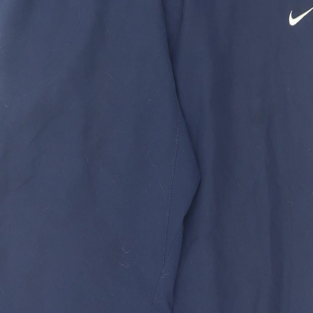 Nike Mens Blue Polyester Jogger Trousers Size L L32 in Regular Drawstring