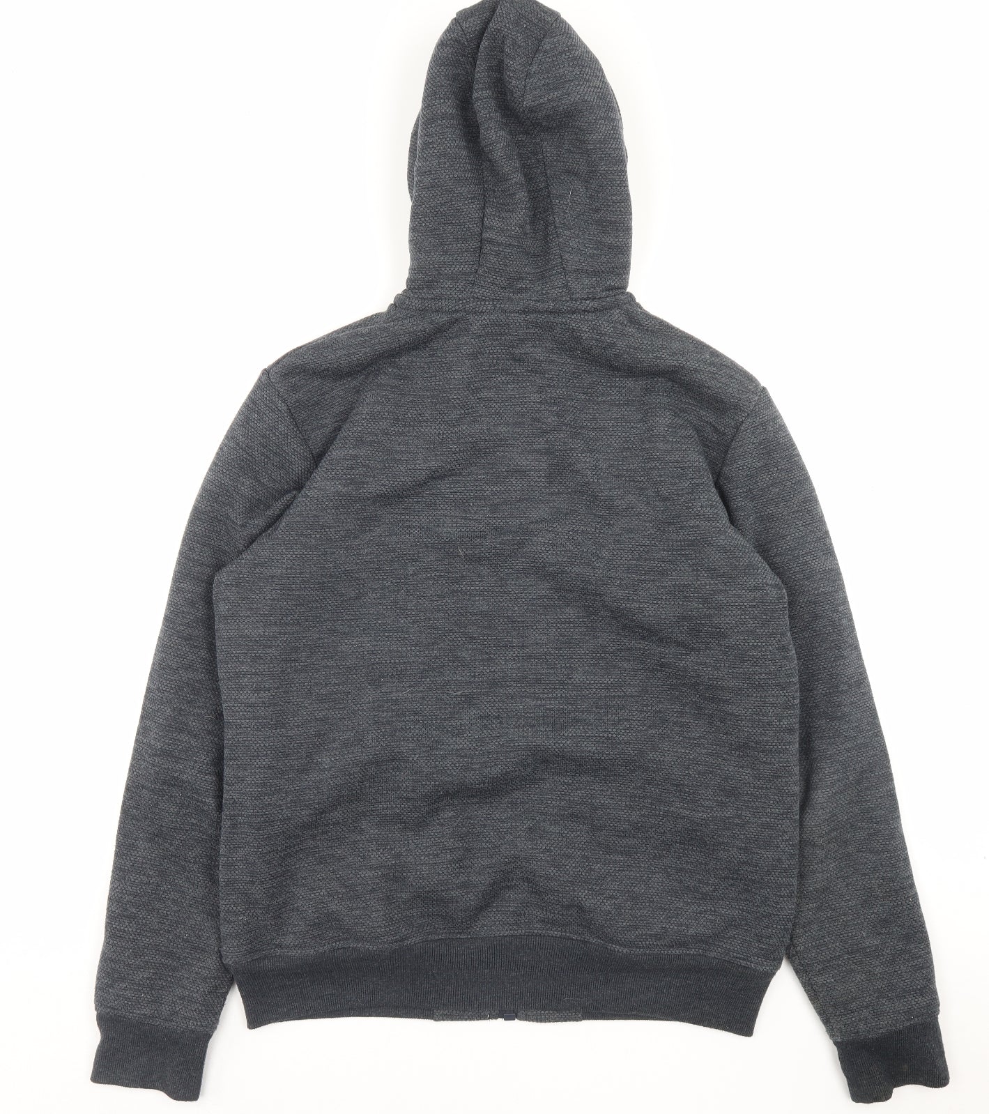 F&F Mens Grey Polyester Full Zip Hoodie Size M