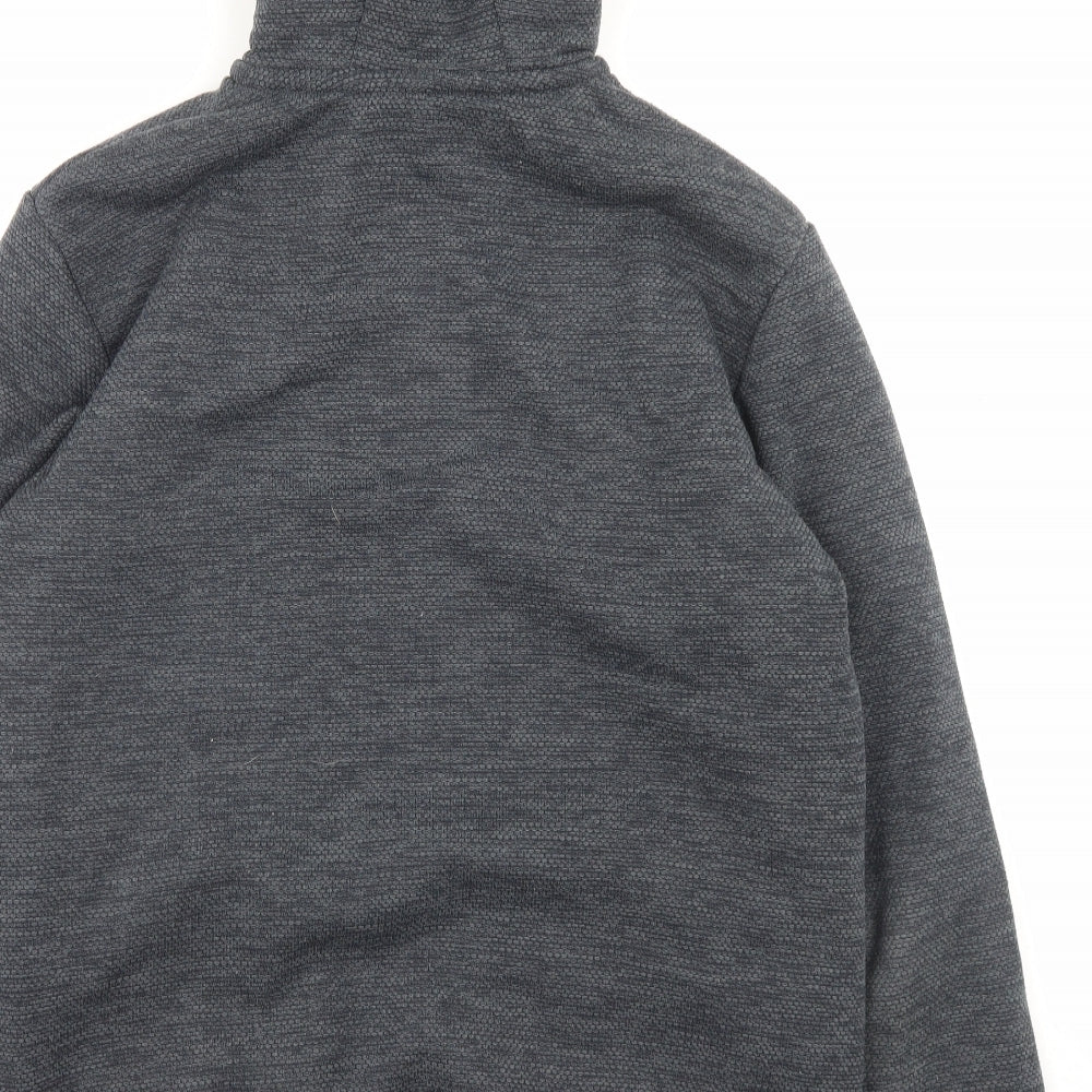 F&F Mens Grey Polyester Full Zip Hoodie Size M