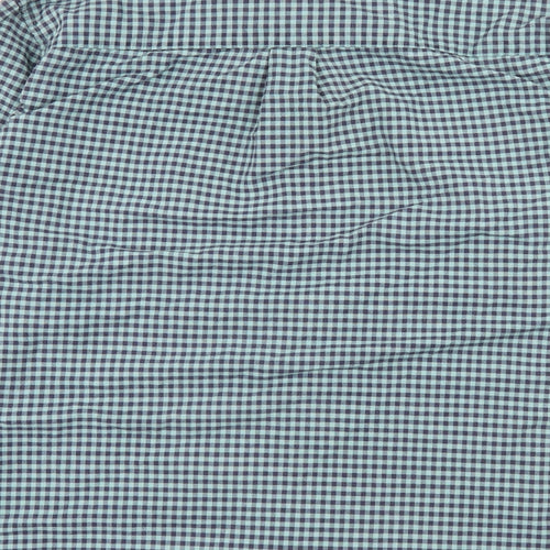 Gap Mens Green Plaid Cotton Button-Up Size XL Collared Button - Pocket Detail
