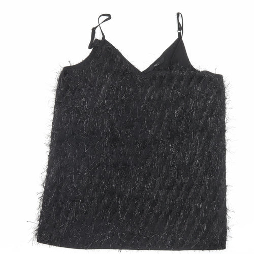 NEXT Womens Black Polyester Camisole Tank Size 12 V-Neck