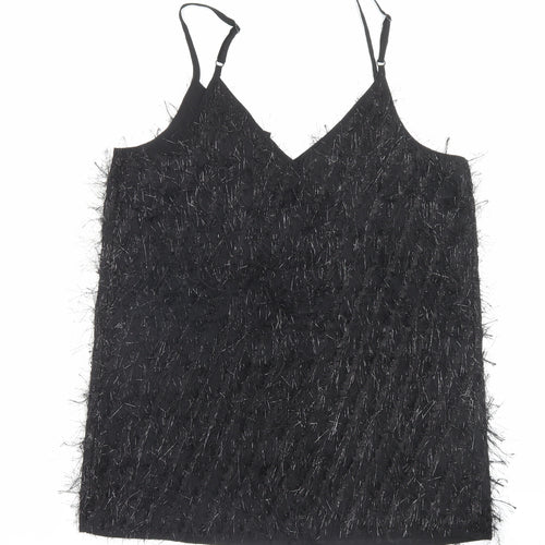 NEXT Womens Black Polyester Camisole Tank Size 12 V-Neck