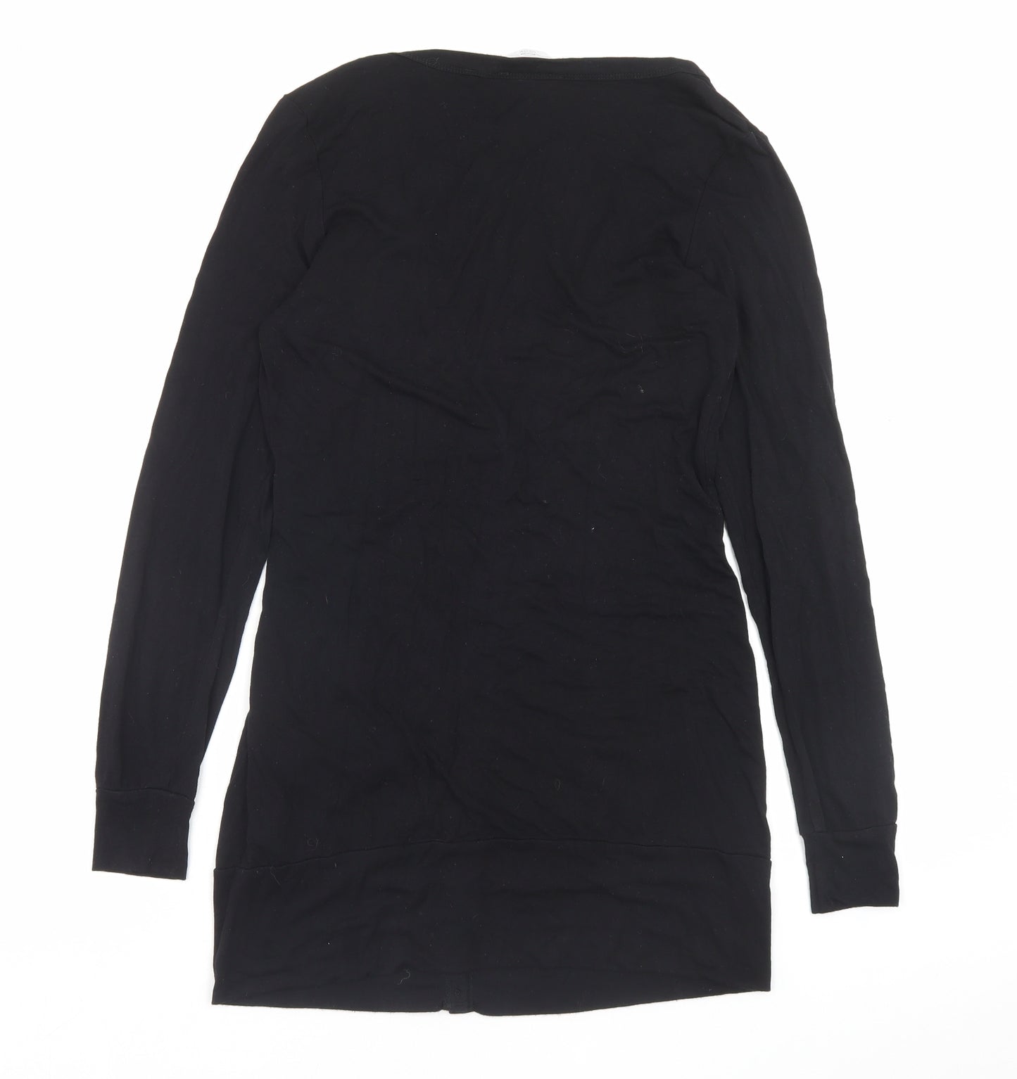 New Look Womens Black V-Neck Viscose Cardigan Jumper Size 12