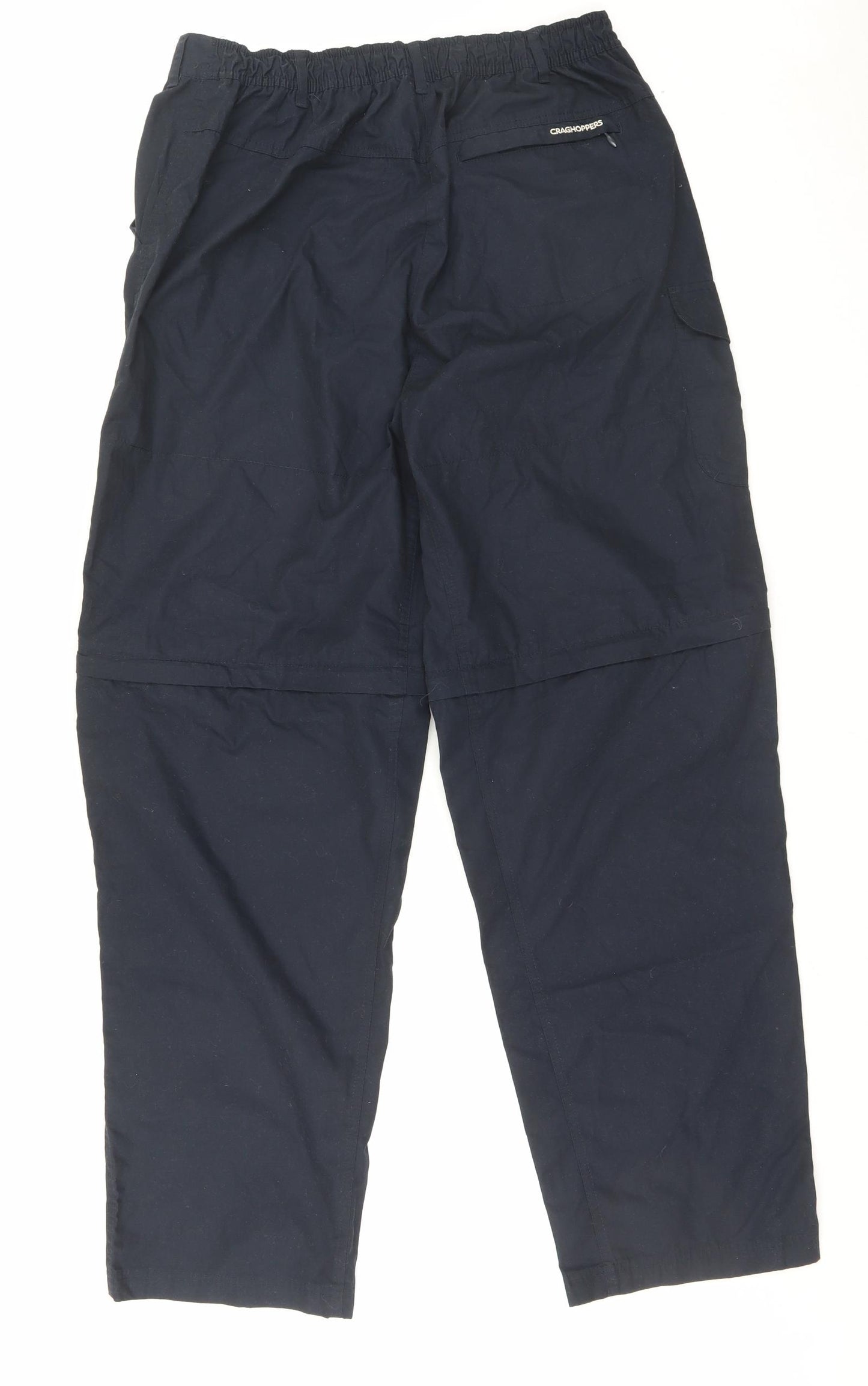 Craghoppers Womens Blue Polyester Cargo Trousers Size 16 L31 in Regular Button