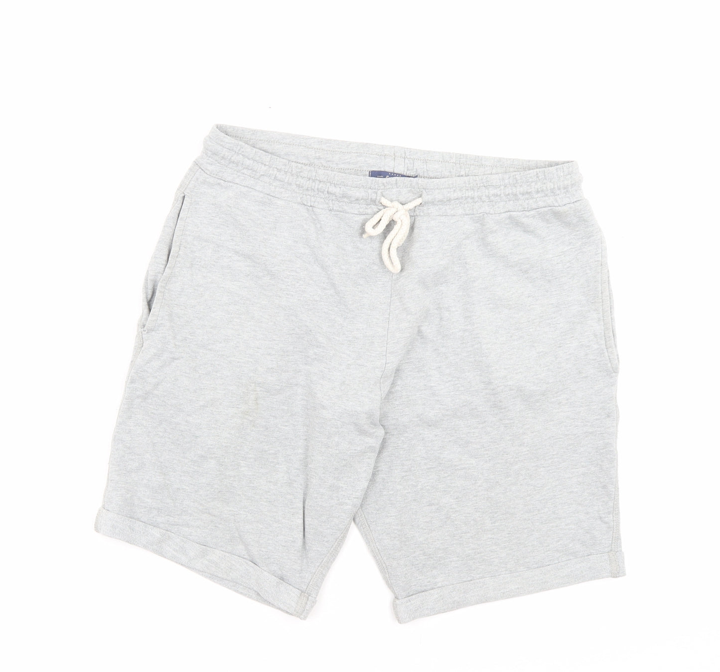 Topman Mens Grey Cotton Sweat Shorts Size S L7 in Regular Drawstring