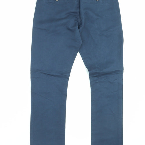 name it Boys Blue Cotton Capri Trousers Size 10 Years Regular Hook & Eye