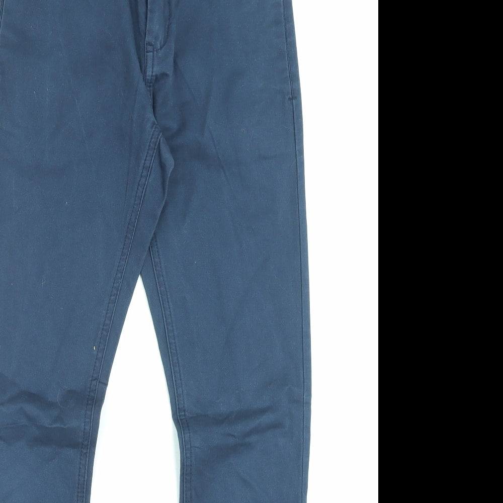 name it Boys Blue Cotton Capri Trousers Size 10 Years Regular Hook & Eye