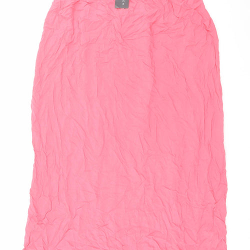New Look Womens Pink Viscose A-Line Skirt Size 12