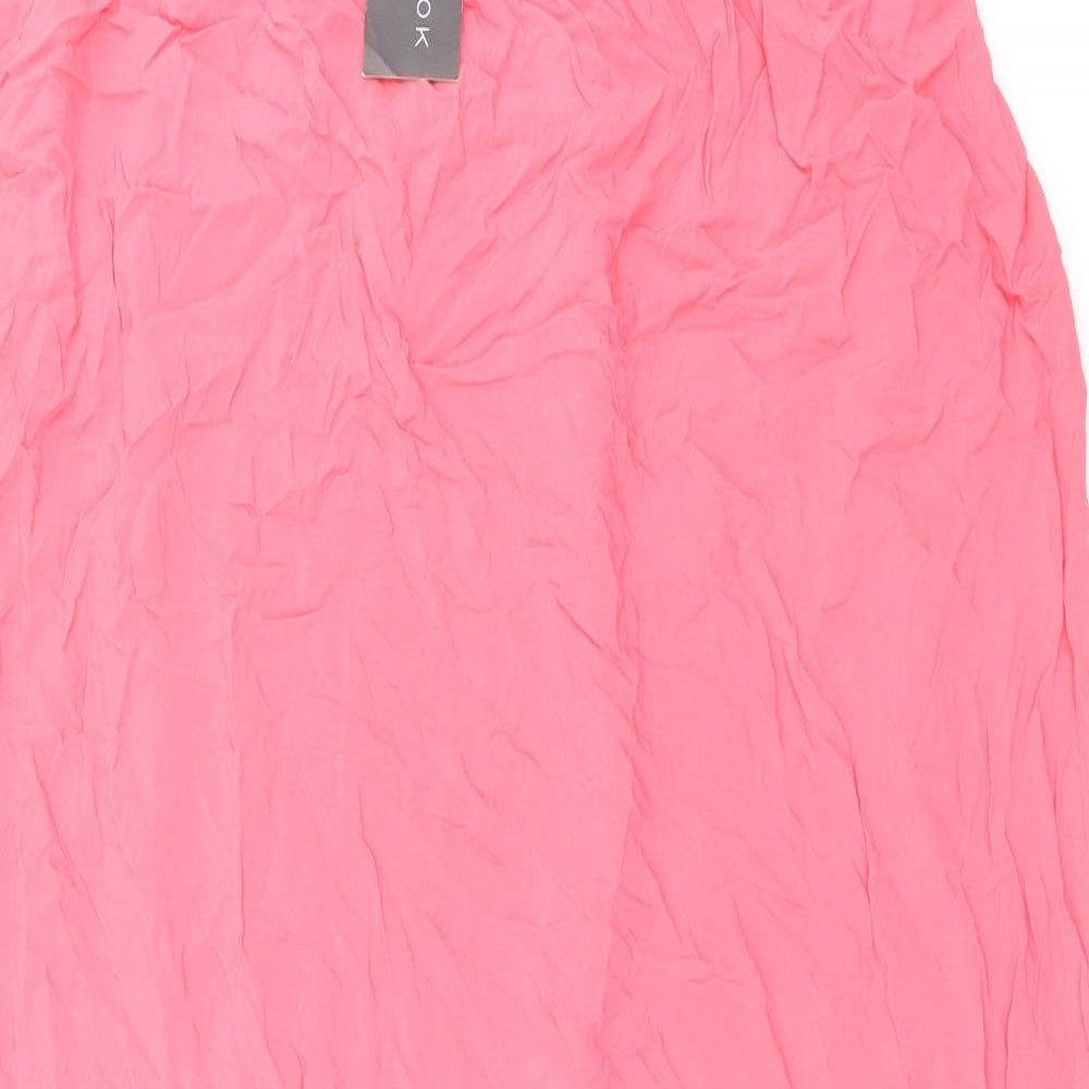 New Look Womens Pink Viscose A-Line Skirt Size 12