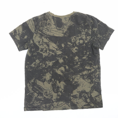 Primark Boys Green Cotton Basic T-Shirt Size 10-11 Years Crew Neck Pullover