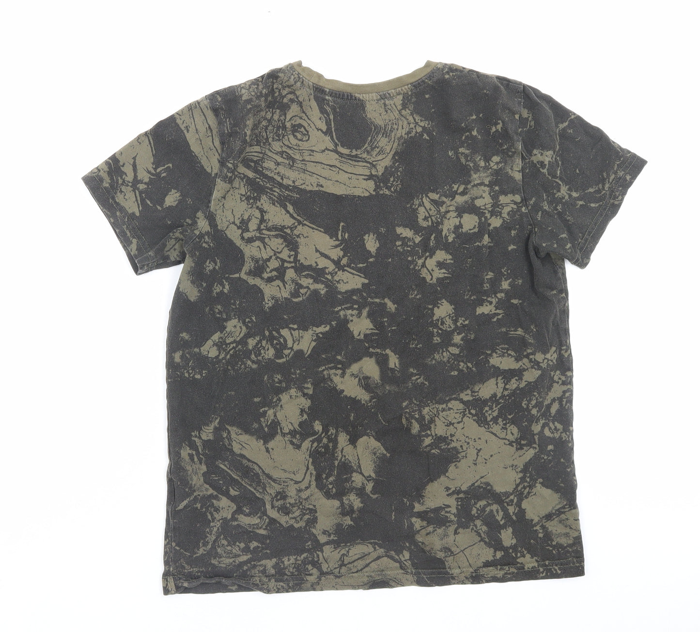 Primark Boys Green Cotton Basic T-Shirt Size 10-11 Years Crew Neck Pullover