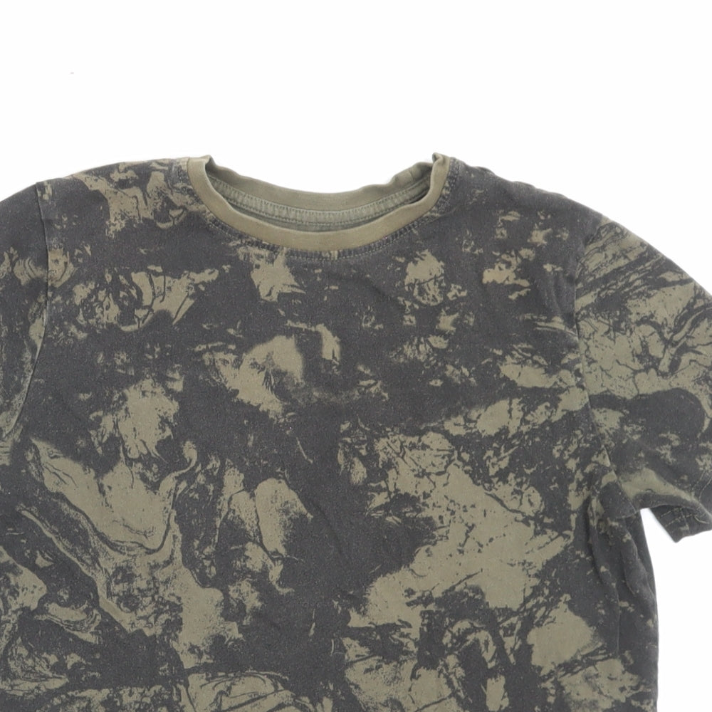 Primark Boys Green Cotton Basic T-Shirt Size 10-11 Years Crew Neck Pullover