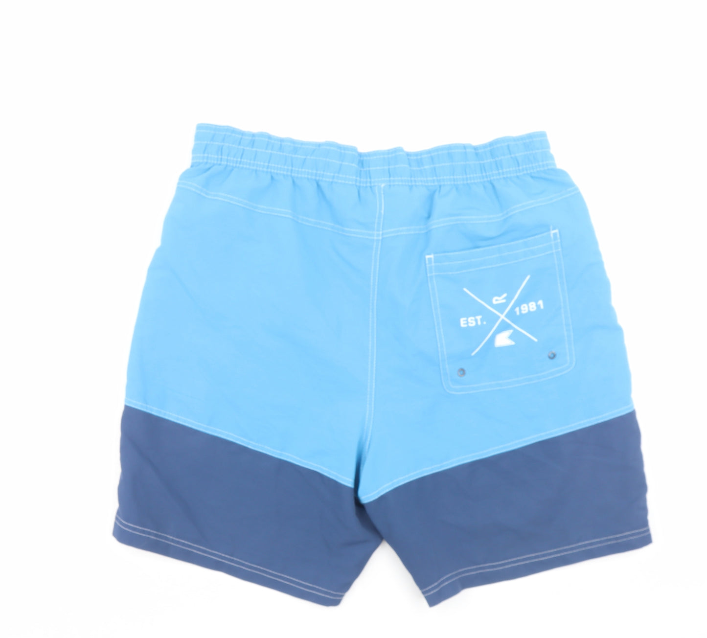 Regatta Mens Blue Polyester Sweat Shorts Size L L8 in Regular Drawstring - Swim Short