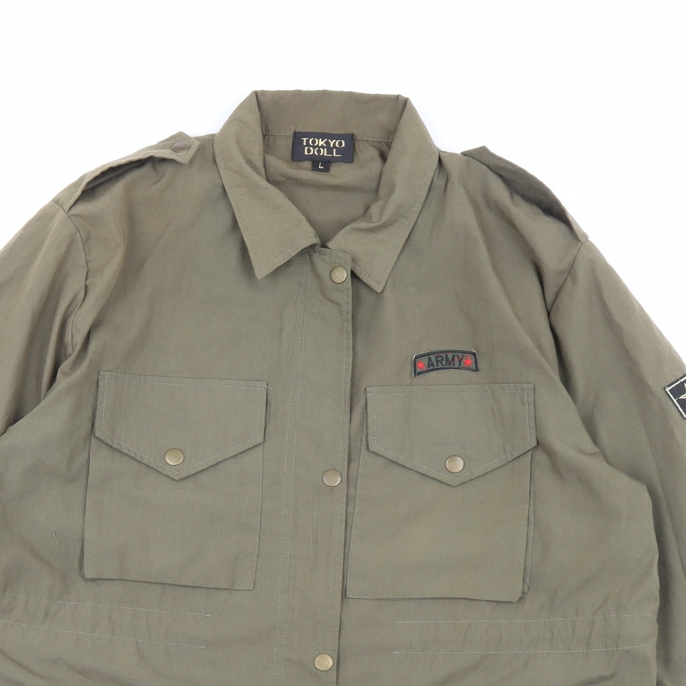 Tokyo Doll Womens Green Jacket Size L Zip