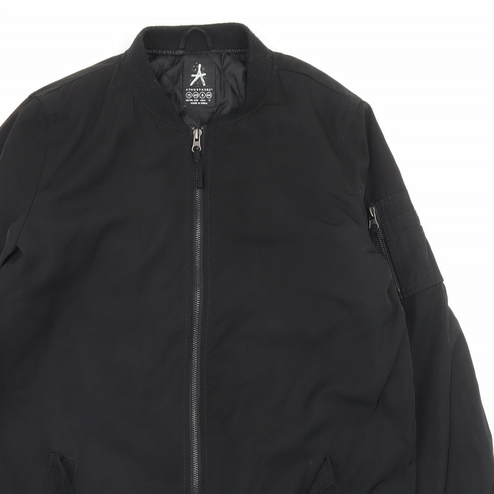 Atmosphere Womens Black Bomber Jacket Jacket Size 12 Zip