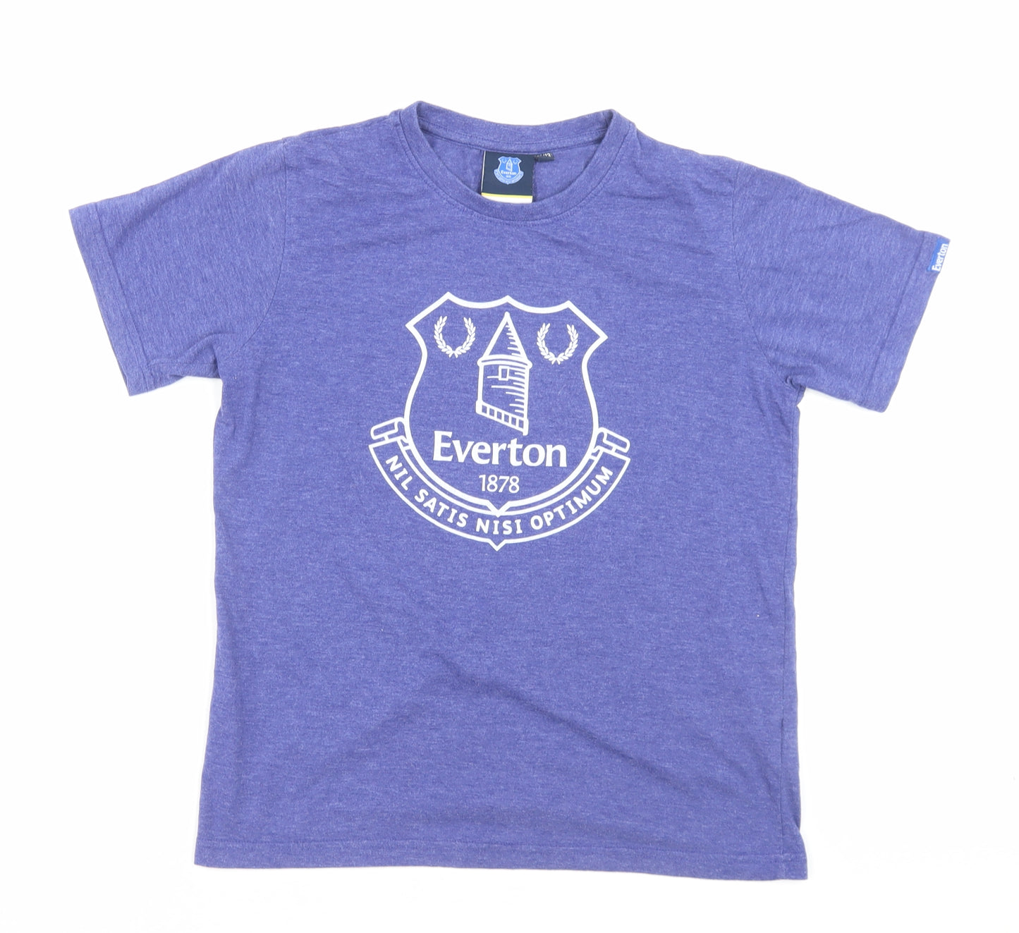 eVERTON Boys Purple Cotton Basic T-Shirt Size 12-13 Years Crew Neck Pullover - Everton FC