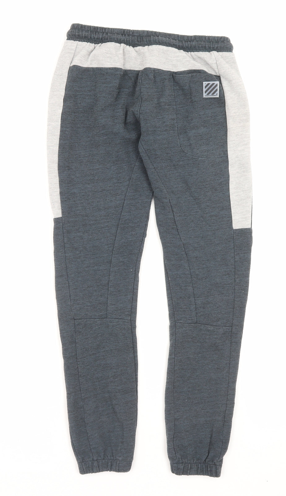 Nutmeg Boys Blue Cotton Jogger Trousers Size 12-13 Years Regular Snap