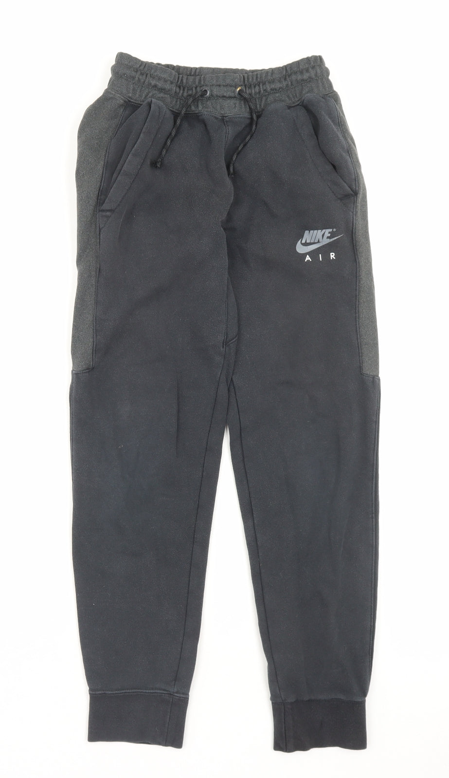 Nike Boys Black Cotton Jogger Trousers Size 12-13 Years Regular Snap