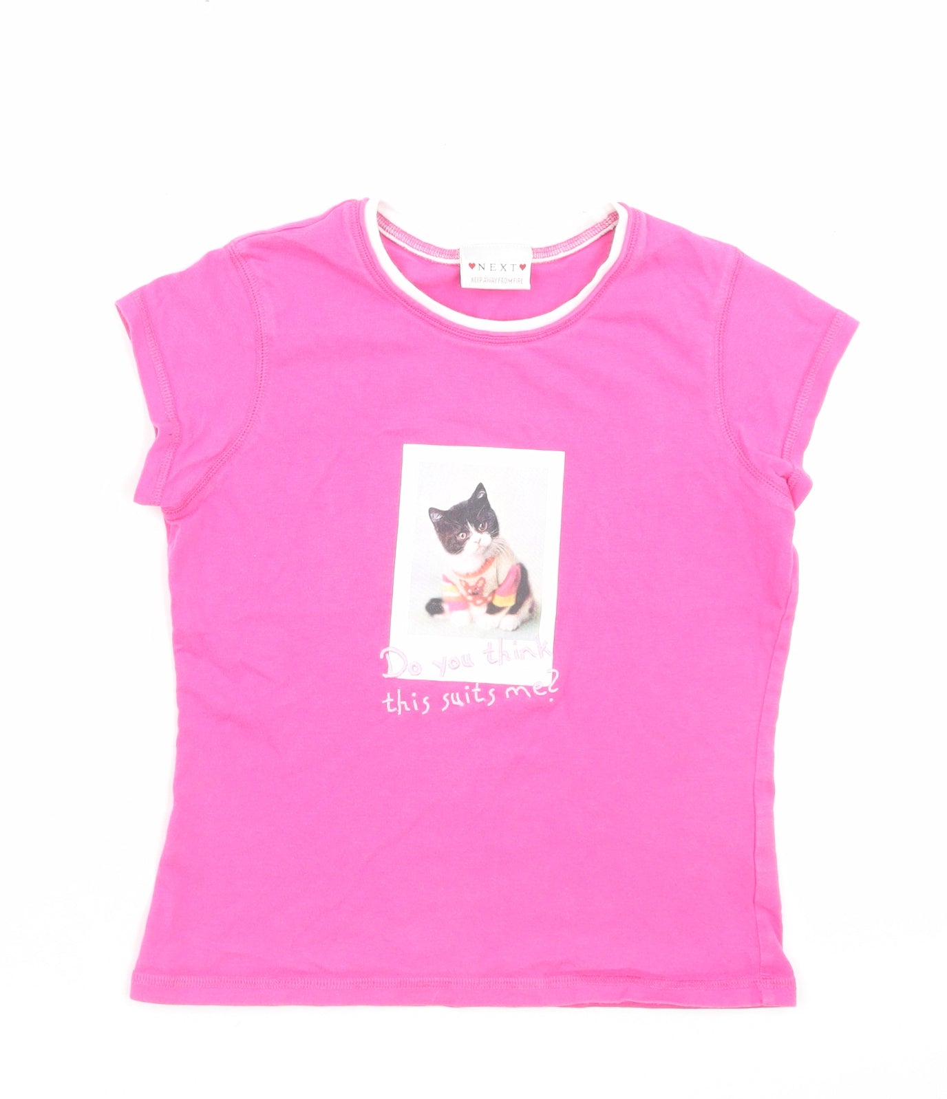NEXT Womens Pink Cotton Basic T-Shirt Size 10 Crew Neck Pullover - Do You Think This Suits Me?