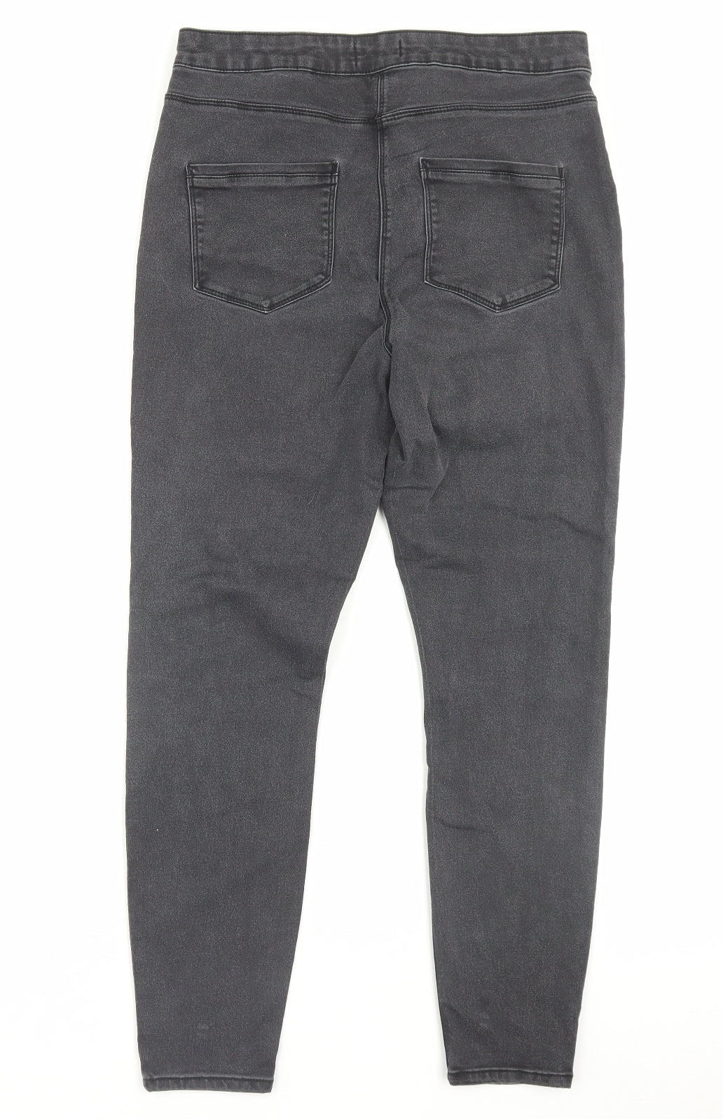 Papaya Womens Black Cotton Skinny Jeans Size 16 L28 in Regular Button
