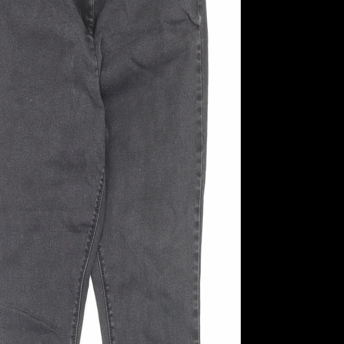 Papaya Womens Black Cotton Skinny Jeans Size 16 L28 in Regular Button