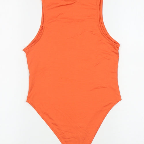 Primark Womens Orange Polyamide Bodysuit One-Piece Size XS L9 in Snap