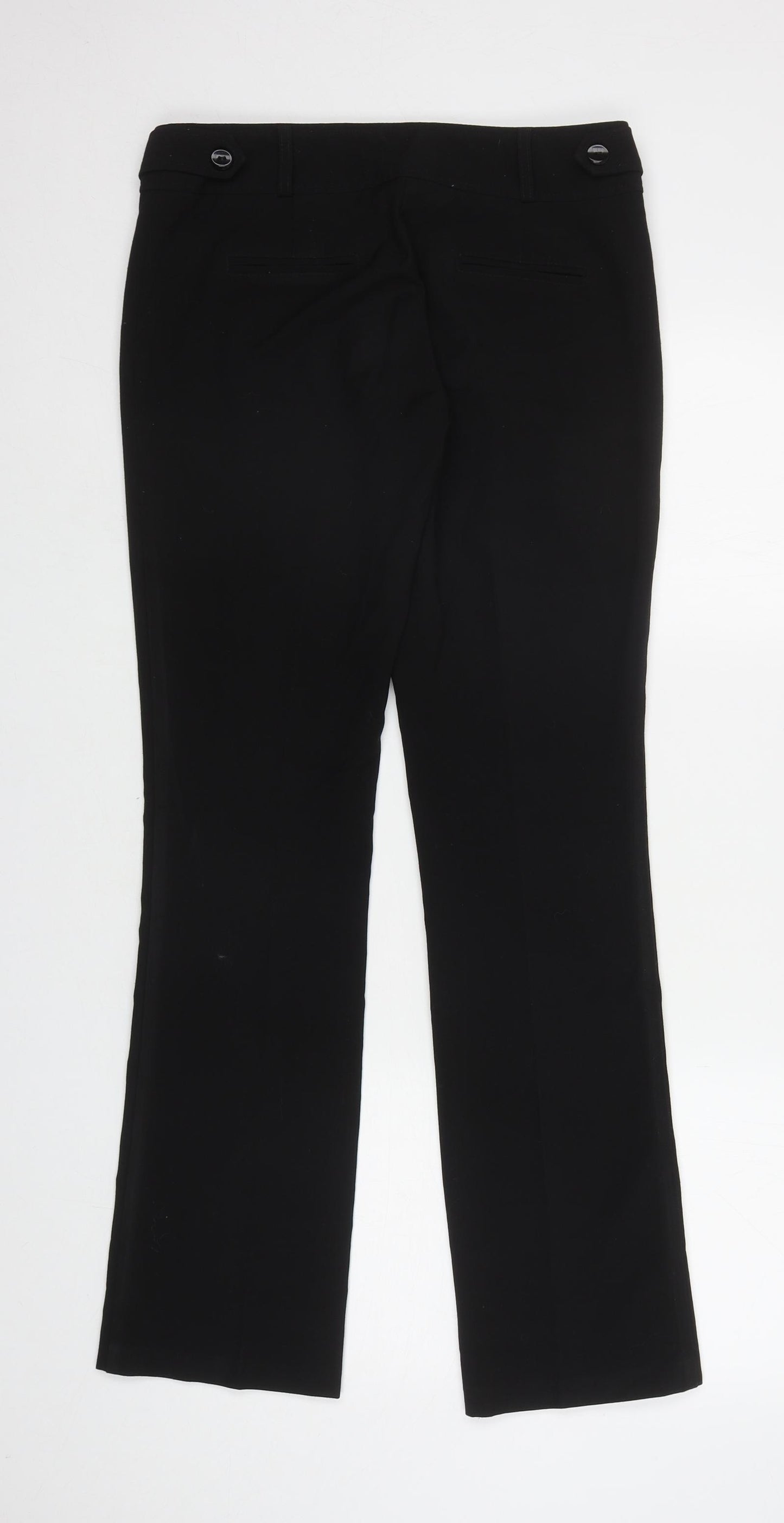 Red Herring Womens Black Polyester Dress Pants Trousers Size 8 L30.5 in Regular Zip